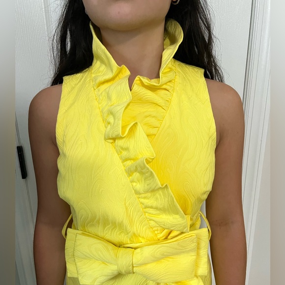 Vintage Original Milly - Neiman Marcus Textured snap wrap bow dress SIZE 0 - Picture 2 of 10